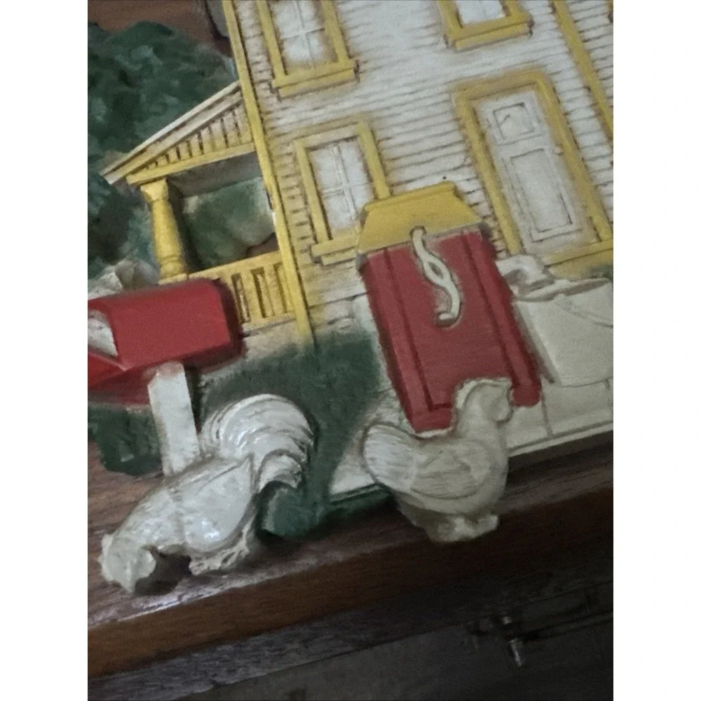 Homco red barn wall art plaques set 7369 vintage 1975 farmhouse usa